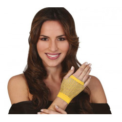 Síťované rukavice žluté