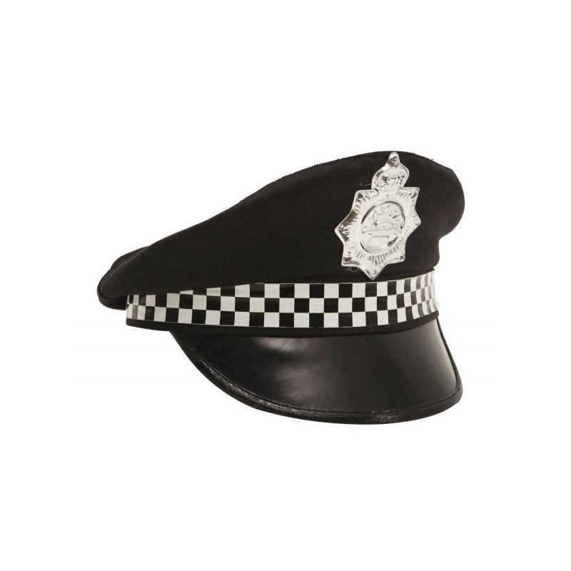 Čepice Policajt černobílá stuha