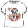 Dětské tričko Pejsek na listí