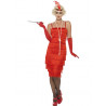 Kostým Flapper dlouhé šaty červené