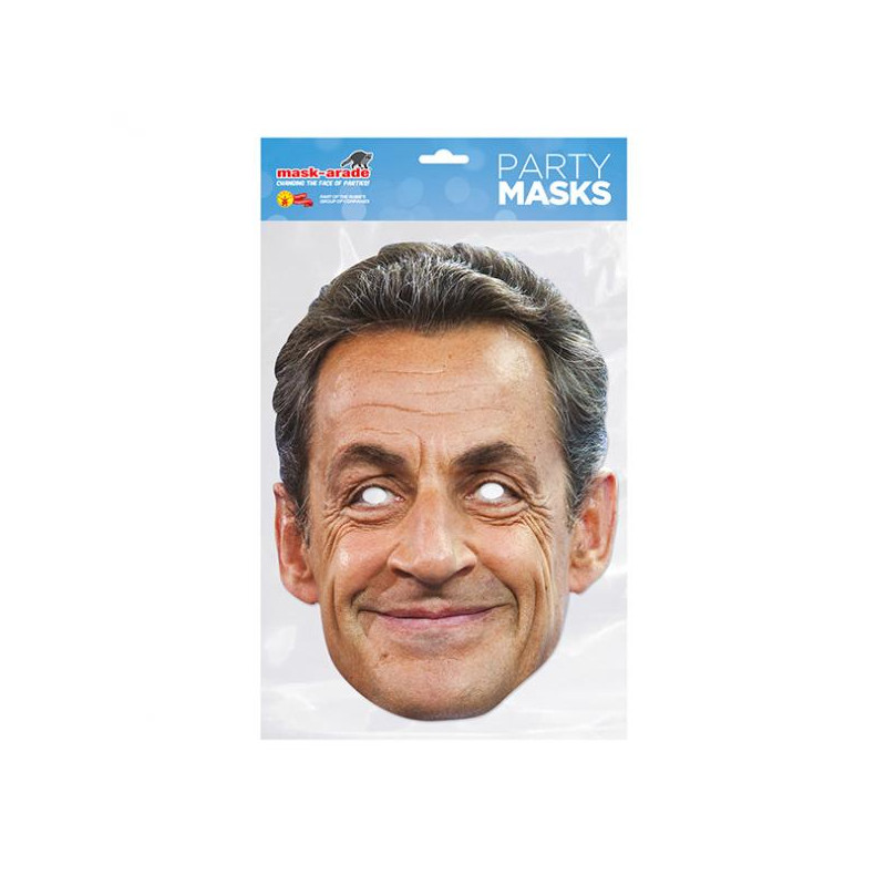 Papírová maska Nicolas Sarkozy