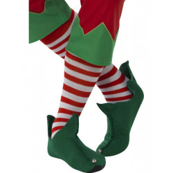 Ponožky Elf pruhované, červeno bílé
