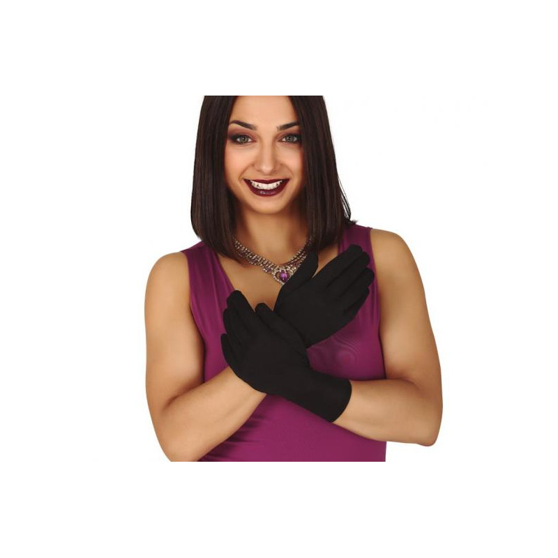 Látkové rukavice černé