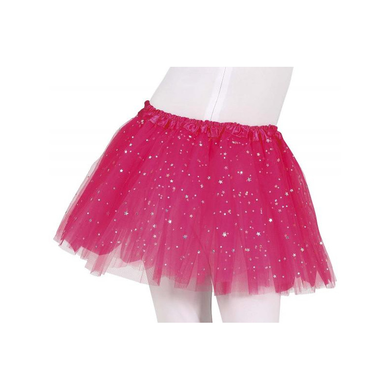Dětská sukně s hvězdičkami fuchsiová